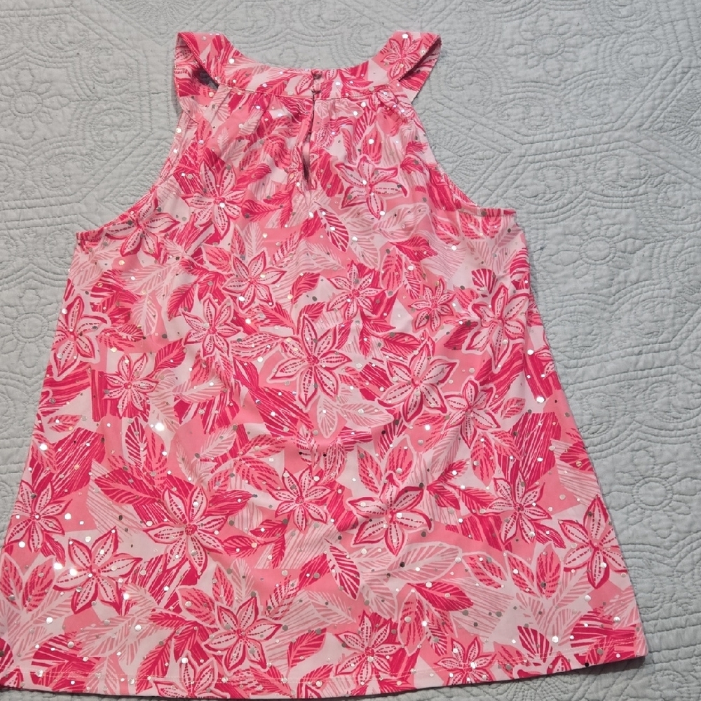 Emily Daniels Pink Floral Sleeveless Blouse Size S - Picture 5 of 8